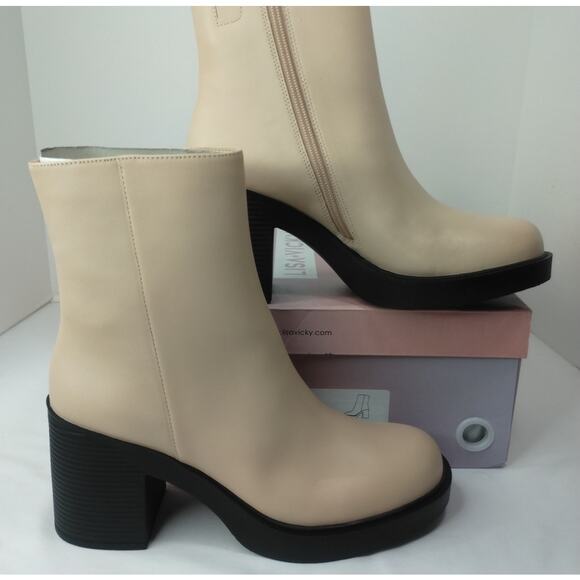 Lisa Vicky VALID-V Chunky Heel Ankle Boots | Size 7 NWT - Picture 1 of 8